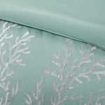 Oversized Cotton Jacquard Comforter Set Aqua Cal King