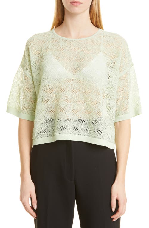 Club Monaco Boxy Lace Top in Green, Size Small