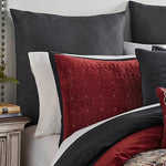 Sadler 9-Pc Burgundy & Blue Medallion Comforter Ensemble