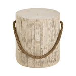Outdoor Wood Grain Rustic MGO Side Table with Realistic Wood Vibe
