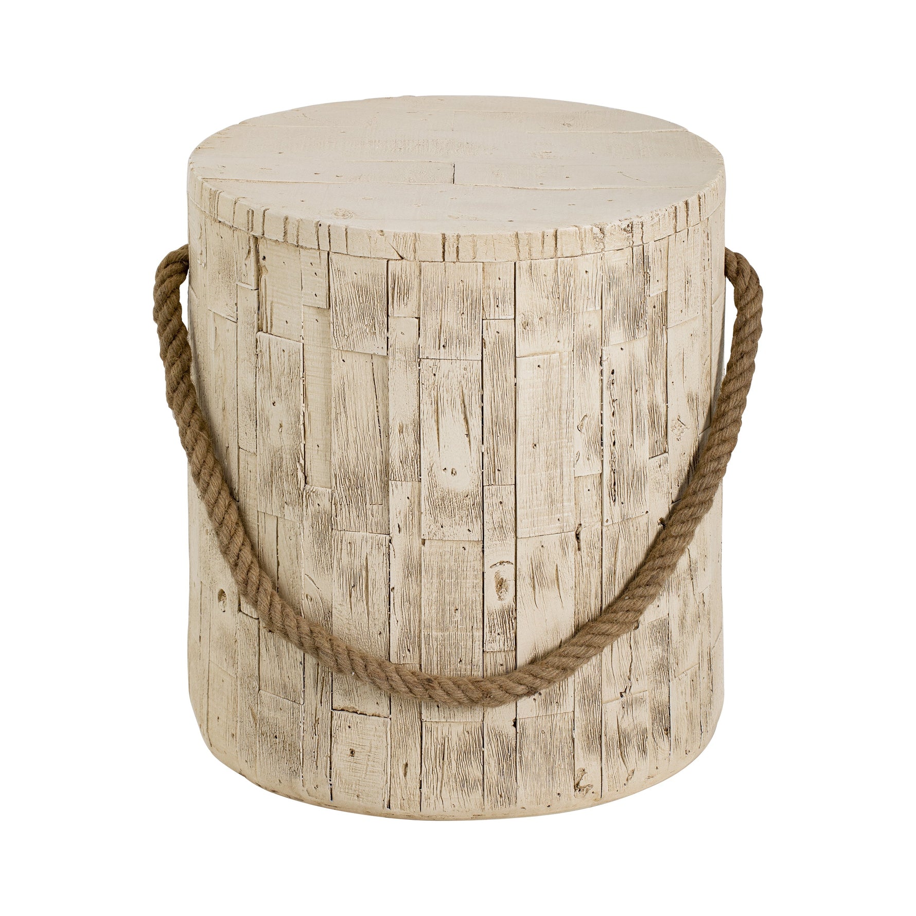 Outdoor Wood Grain Rustic MGO Side Table with Realistic Wood Vibe