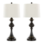 Montgomery 29" Contemporary Metal Table Lamp Set of 2 in Oil Rubbed Bronze