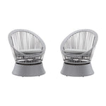 Modern Swivel Wicker Lounge Chair With Round Design
