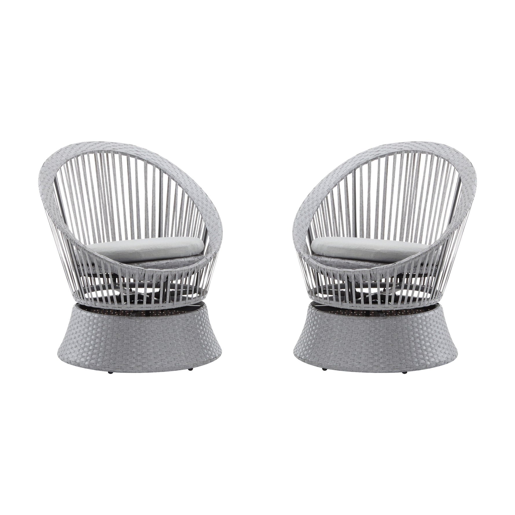 Modern Swivel Wicker Lounge Chair With Round Design