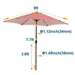 9FT Umbrella Red Stripes