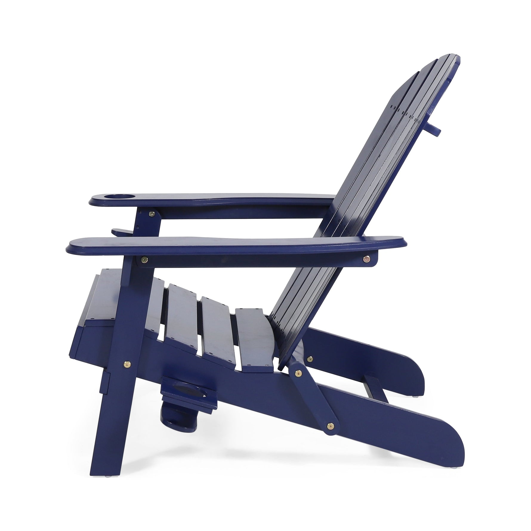 Zenithia Outdoor Foldable Adirondack Chair with 2 Cup Holders, Blue