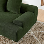 Modern Upholstered L-Shape Sectional Sofa Velvet Green
