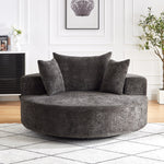 55'' Chenille Foam Single Swivel Chair