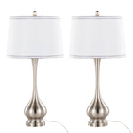 Cairo 28.75" Contemporary Metal Table Lamp Set of 2