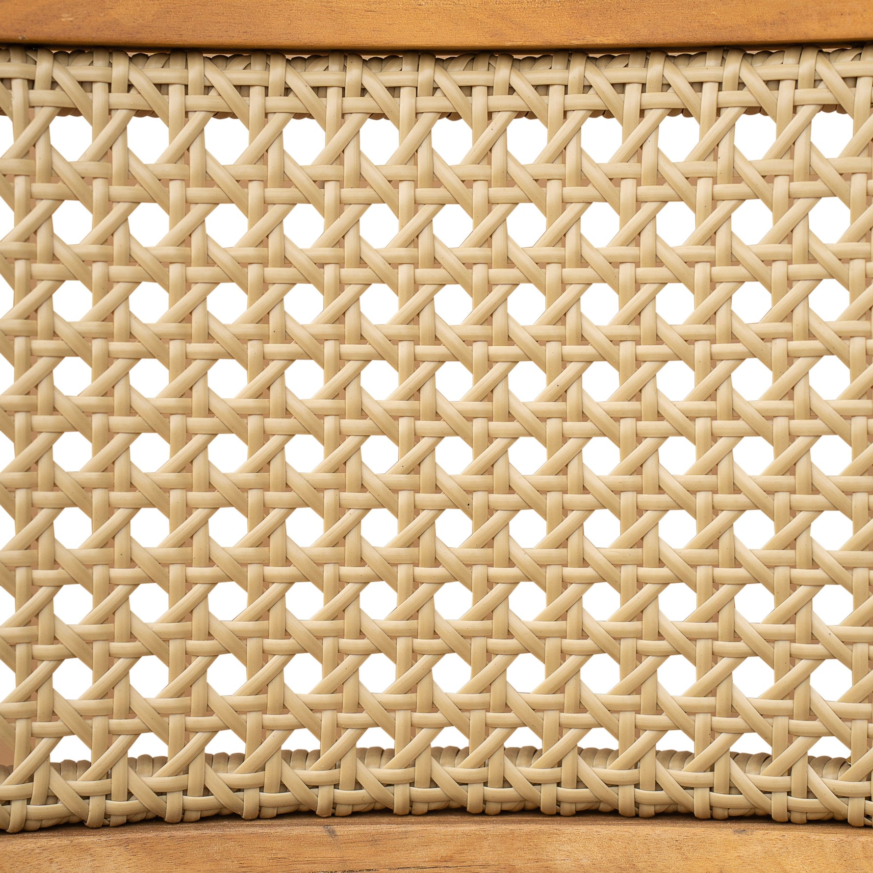 Netro Acacia Wood Dining Chair with Light Brown Wicker