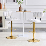 Adjustable Height Bar Stools & Footrest For Kitchen Island (Set of 2)