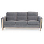 Comfortable Solid Wood Three-Seater Sofa