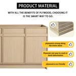 Freestanding Bathroom Vanity With Resin Sink & Soft Close Cabinet Doors
