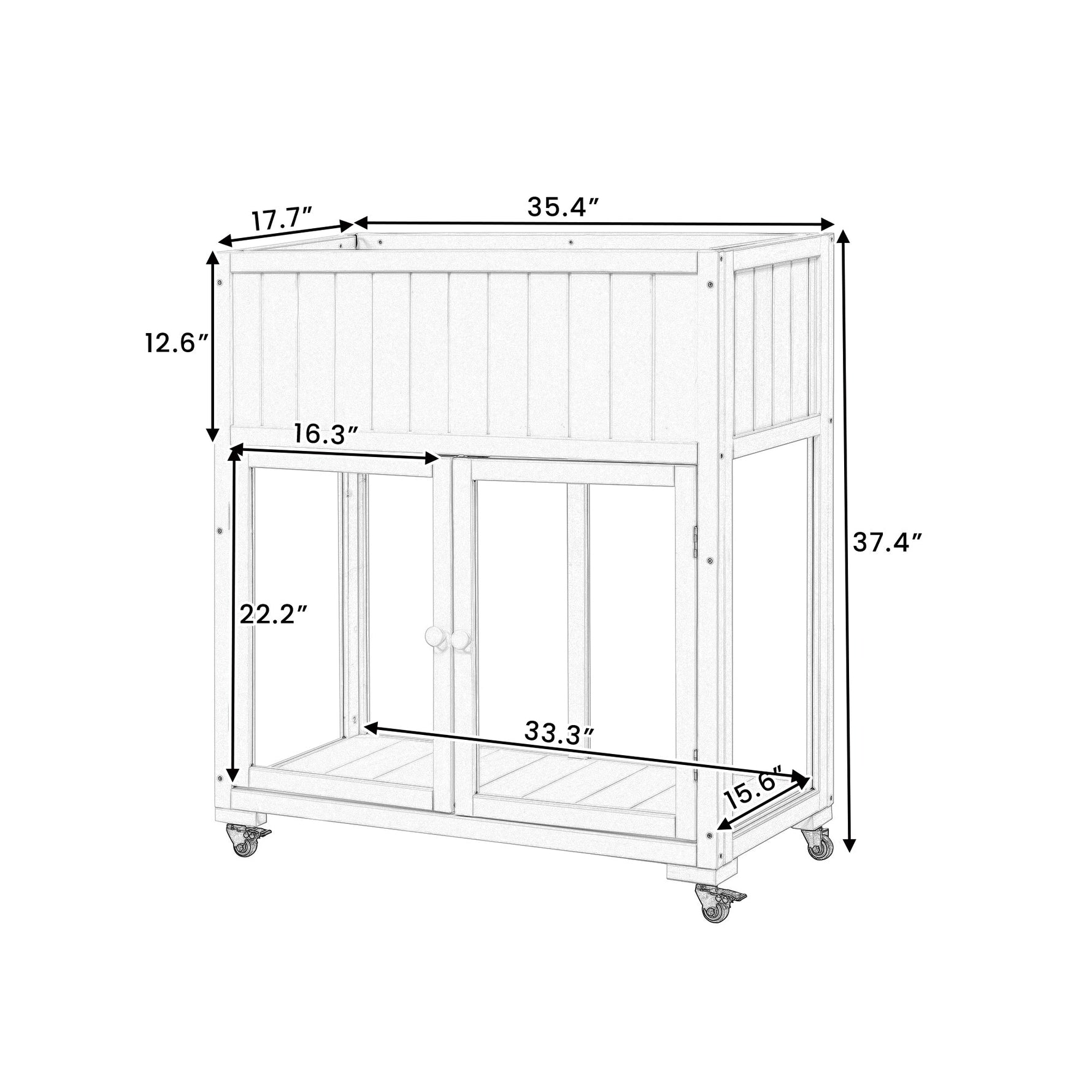 TOPMAX Patio Mini Wood Cold Frame Greenhouse