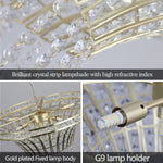 8-Light 23.6' Wide Crystal Waterfall Chandelier