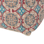 Amelia Handcrafted Fabric Pouf Rustic Elegance Multicolored