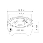 15" Propane Tabletop Gas Fire Pit For Outdoor Spaces