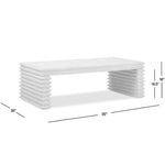 Veda 55" Reclaimed Wood Stacked Geometric Waterfall Coffee Table