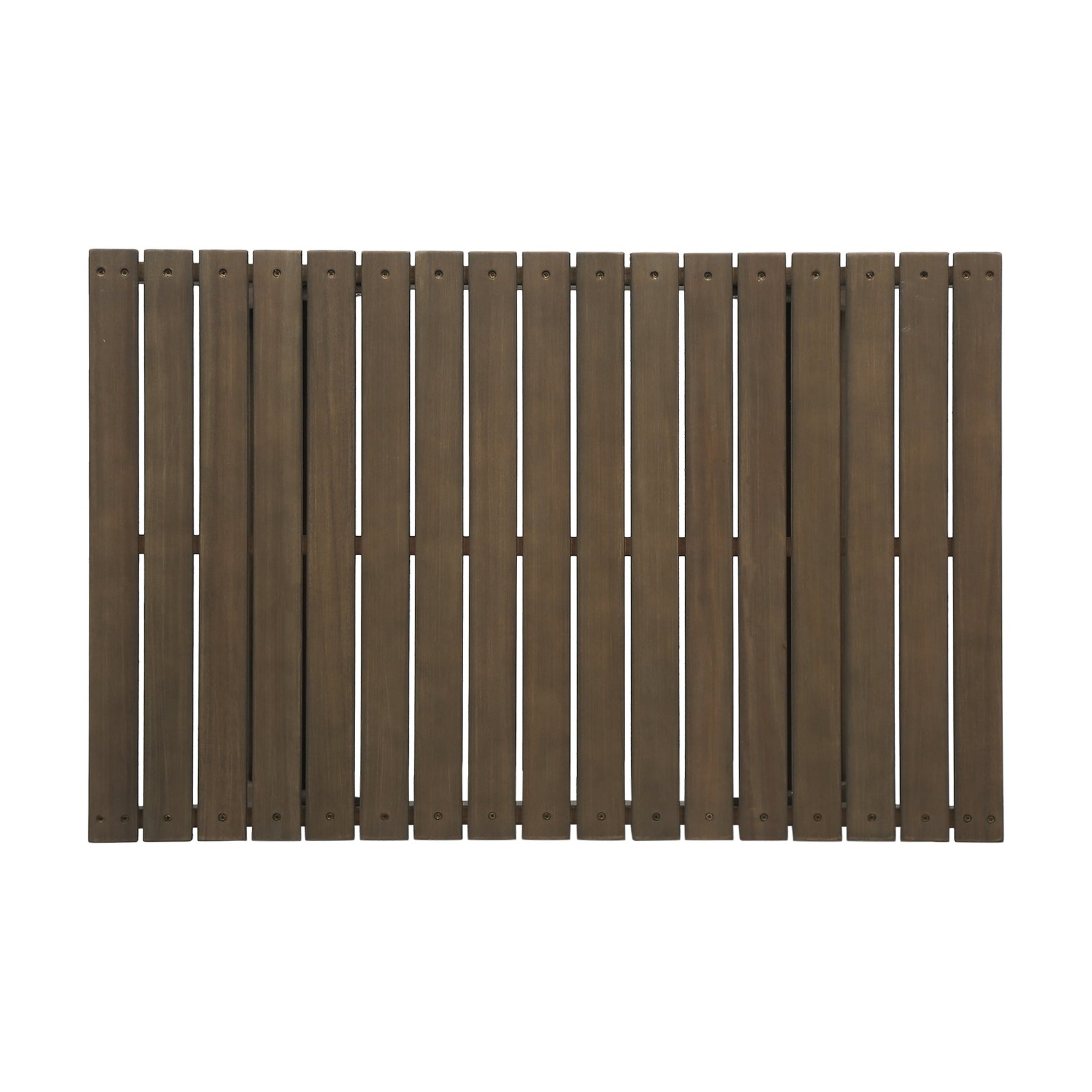 Outdoor Acacia Wood Coffee Table with Open Slat Design, Grey
