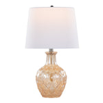 Gloria Round 20" Contemporary Glass Accent Lamp - Set of 2