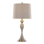 Ashland 27" Contemporary Metal Table Lamp Set in Brushed Nickel
