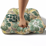Outdoor Chair Cushions Set of 2, 19 x 19 x 4 Inch Tufted Seat Cushions