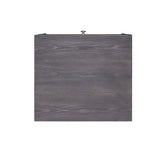 Iban End Table - Gray Oak / Chrome