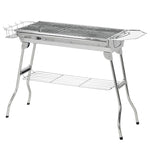 Outsunny Charcoal Grill Stainless Steel Portable Folding BBQ