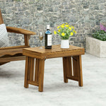 Temptation Outdoor Foldable Side Table With Slat Design