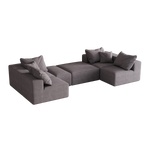 Modern Upholstered Sectional Boneless Couch Set