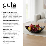 Black Powder Coated Platter Bowl – Modern Aluminum Decorative Centerpiece