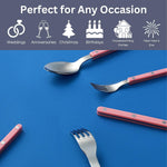 Khen Pink Cutlery Set of 20 –18/8 Stainless Steel Flatware