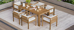 TREXM 7-Piece Patio Dining Table Set for 6