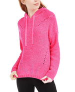 American Rag Juniors' Chenille Hoodie Bright Pink Size Medium