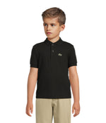 Lacoste Unisex-Child Short Sleeve Classic Pique Polo, Black, 6