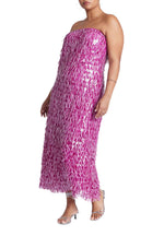 ELOQUII Women's Plus Size Strapless Paillette Dress - 18, Festival Fuschia