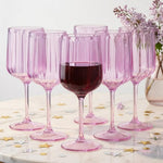 Khen Acrylic Lucia Stemmed Goblets -  Set of 6 | 14oz | Lilac