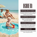 Khen Baby Beach Splash Mat Blue, 1 Piece, 78.74 x in Waterproof Polyester Portable Foldable