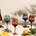 Floating Shatterproof Wine Glasses | Muted Colors | Set of 4, 16 oz