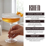 Barcelona Acrylic Champagne Coupe Cocktail Glassware, Set of 4
