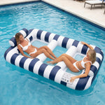 Navy Blue Twin Hammock Pool Float, Single Piece, 86.61 x 53.15 x 16.54"