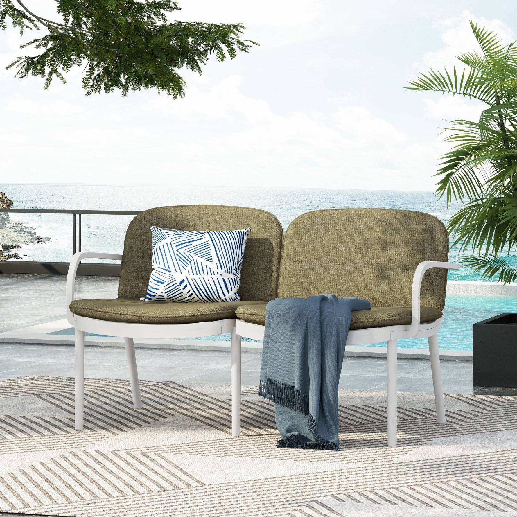 Luna Outdoor Patio Loveseat
