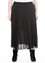 Max Studio Women's Plus Size Pleated Skirt, Black, 1X