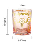 Moroccan Whiskey & Cocktail Glass | Pink & Clear | Set of 2