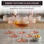 Madrid Acrylic Champagne Coupe Cocktail Glassware, Set of 6