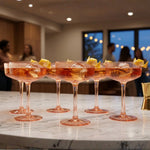 Madrid Acrylic Champagne Coupe Cocktail Glassware, Set of 6