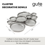 Cluster Decorative Bowls, Bright Silver Brass - Decoration
