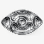 Football Tailgate Superbowl Serving Bowl Silver Brass Snack