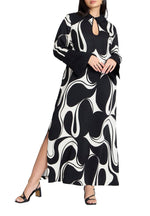 ELOQUII Women's Plus Size Printed Collared Maxi Dress - 24, Cookies and Cream