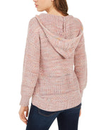 American Rag Juniors'' Mixed Knit Pullover Hoodie Pink Size Small